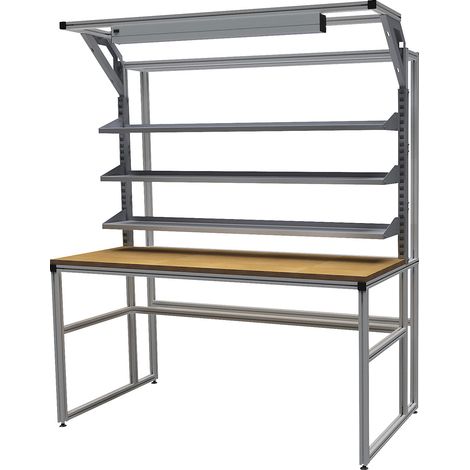bedrunka hirth, Établi en aluminium workalu® avec superstructure (1/5)