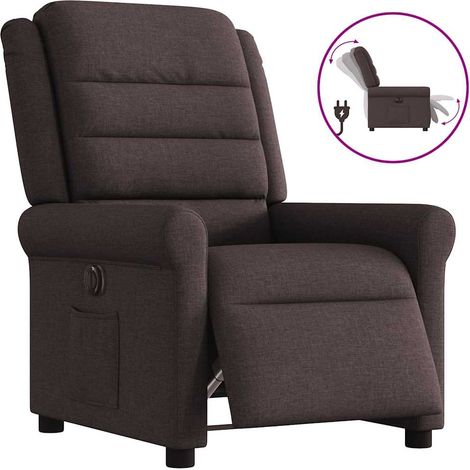 Fauteuil inclinable électrique-Chaise de relaxation-Fauteuil Relax Marron foncé Tissu 580900 (1/5)