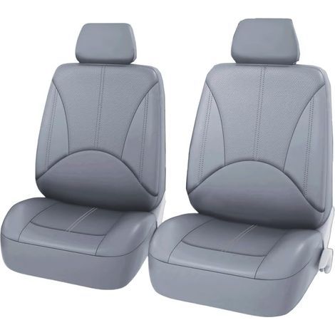 2er-Set Sitzbezüge, perforiertes Kunstleder, atmungsaktiv, inklusive Kopfstützen, universell für PKW, SUV und LKW (1/5)