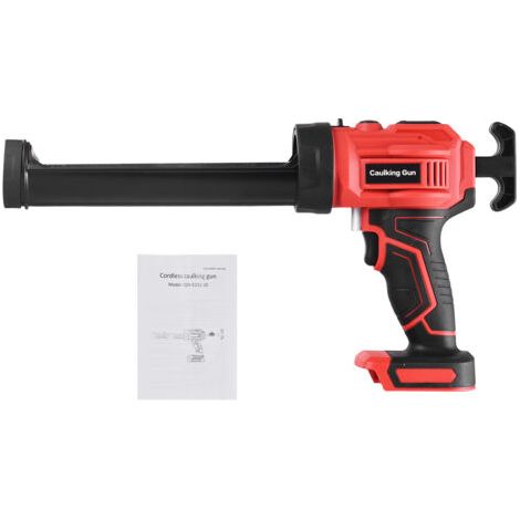 Machine à jointer sans fil 20 V, kit d’outils électriques portatifs avec 4 vitesses réglables et voyant LED, destinée au jointoiement et à l’étanchéité (batterie non incluse), couleur rouge