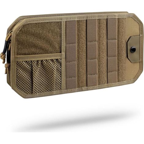 Pochette de Rangement avec Porte-Lunette pour Pare-Soleil de Voiture, Organisateur de Visière Auto, Voiture Accessoires Interieur Poche Tactique pour Permis de Conduire Carte Facture Stylo Clé (1/5)