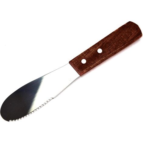 Couteau à beurre, applicateur de beurre professionnel multifonction, spatule à beurre en acier inoxydable à bords dentelés