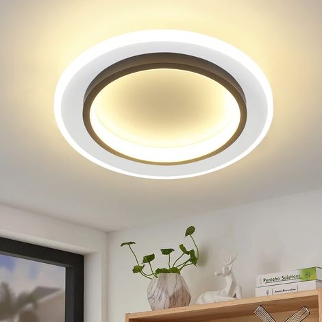 GBLY Plafoniera LED da camera da letto - Lampada da corridoio da 14W 3000K Bianco caldo Lampada da soggiorno dal design moderno Ø23,5cm Lampada da cucina Illuminazione da soffitto