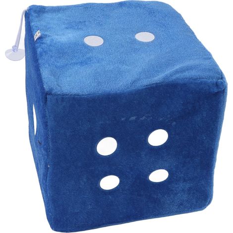 Dés en peluche confortables, coussin en forme de dés cubiques rembourrés, ornement bleu pour la décoration du canapé et de la maison (1/5)