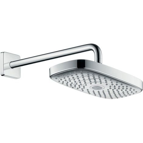 Soffione Raindance Select E 300 2jet con braccio doccia cromato da 390 mm (1/5)