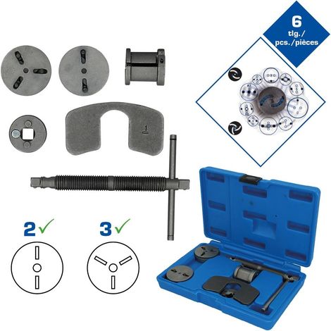 Kit herramientas freno Kstools azul acero 6 piezas