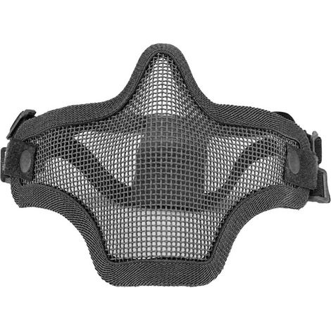 Masque de Protection Demi-Visage en Acier Maille Noir 54-62cm pour Sports Extérieurs (1/5)