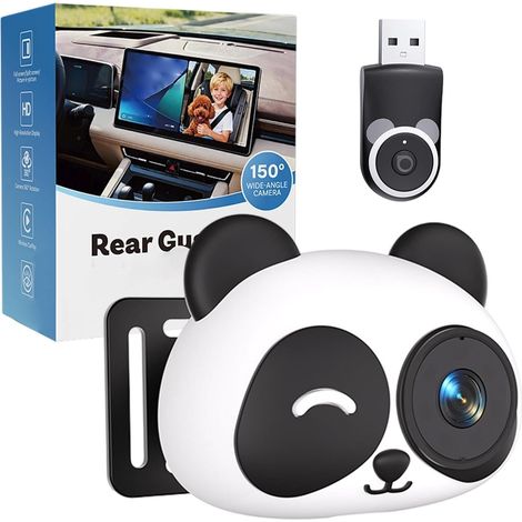 Caméra de Surveillance Siège Arrière Voiture Sans Fil - Moniteur HD 1080P Vision Nocturne Grand Angle 150° - Plug and Play Faible Latence
