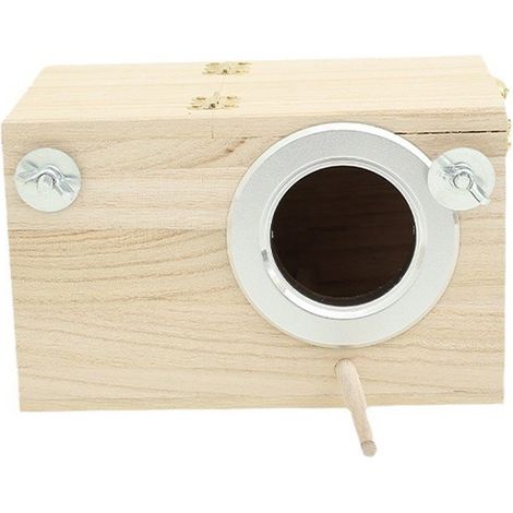 Nistkasten aus Holz für Wellensittiche und Papageien - JINFGERNE - Freiluft-Brutkäfig für Unzertrennliche, Finken und Nymphensittiche - Langlebiges und praktisches Hängenest (1/5)