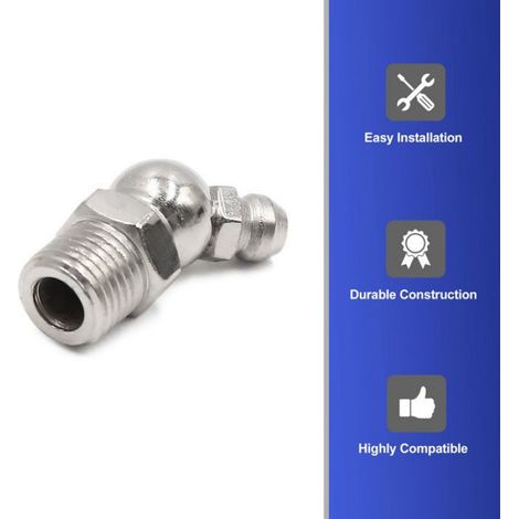 Graisseur 20pcs M10x1 Coudé 45° Bouchon Graissage Nickelé pour Auto Moto (1/5)