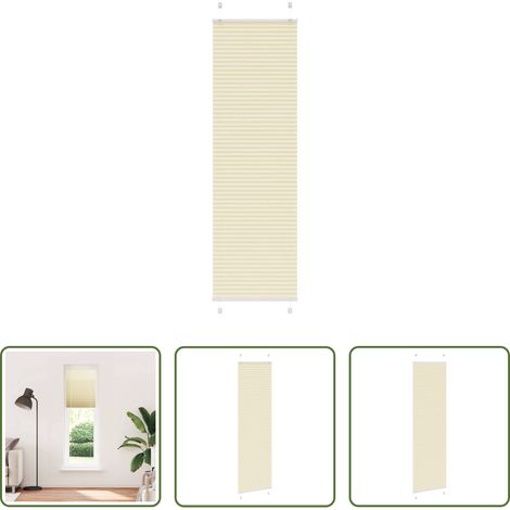 Sichtschutz -  Plissee Creme 65x200 cm Stoffbreite 64,4 cm Polyester (1/5)