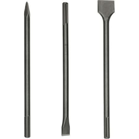 Jeu de 3 burins SDS-Max (pic + plat + bêche) 400mm - HANGER - 155991 (1/3)