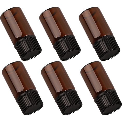 Lot de 100 flacons d'huiles essentielles de 3 ml, format mini, étanches, résistants, inodores et anti-fuites, transparents, avec compte-gouttes. (1/5)