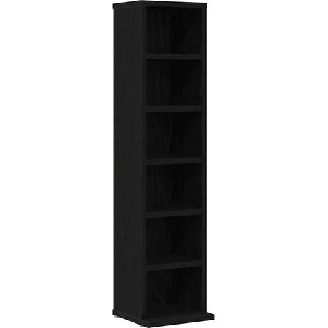Maison Exclusive - Mobile Porta CD Rovere Nero 21x20x88 cm in Legno Multistrato