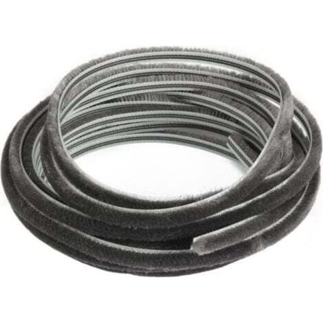 Spazzola resistente alle intemperie, 10 m (L) x 7 mm (L) x 6 mm (S) adesiva per telaio finestra - Striscia sigillante in feltro ad alta densità - Paraspifferi per porte