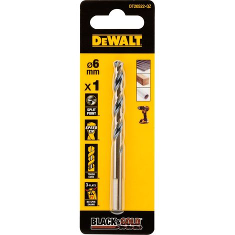 Foret HSS DeWALT Foret torsadé 6mm ( Prix pour 1 )