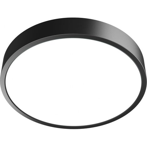 Plafonnier LED rond noir/blanc 40cm 32W IP44 Italux (1/2)