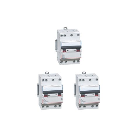 Legrand - Disjoncteur 4P DX3 - 16A - 6kA - courbe C - 406910x3 (1/5)