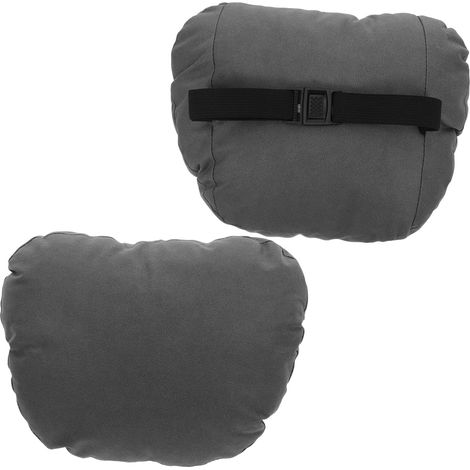 Lot de 2 Coussins Appui-tête Ergonomiques pour Voiture Gris, Revêtement Daim Respirant, Soutien Cervical Confortable pour Voyage et Conduite, Oreiller de Nuque Compact et Léger (1/5)