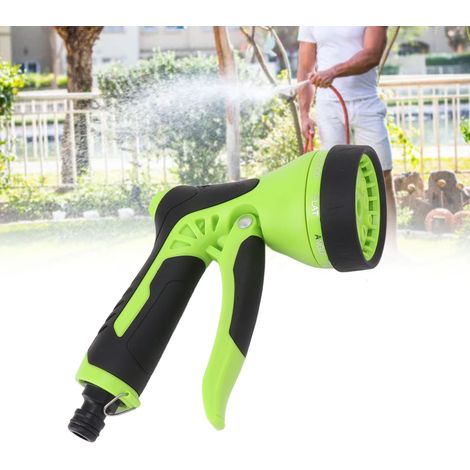 Kit de pulvérisateur de jardin à 9 modes avec jet d'eau réglable pour l'arrosage, le lavage de voiture et les bains de soleil. (1/5)