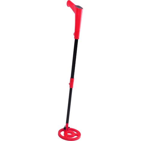 Détecteur de métaux pour enfant, ensemble portable écran LED 2 pouces, bobine 15 cm, avec pelle et râteau, jeu exploration extérieure débutant rouge (1/5)
