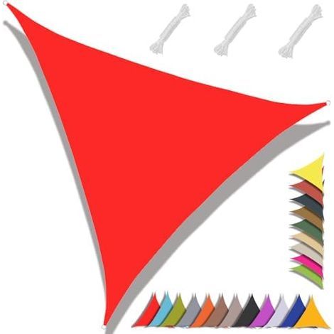 Triangular shade sail 2 x 2 x 2 m Sun protection UV protection 95% Water resistant for garden terrace pool (1/5)