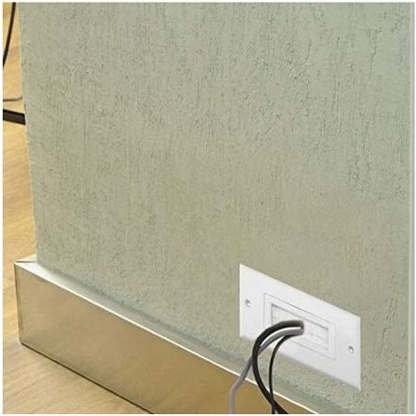 Wandmontierte Kabeldurchführung mit Staubschutzbürste – Einsatz für Kabel in der Wand – Einfache Montage mit Schrauben – Für Gipskartonplatten (1/4)