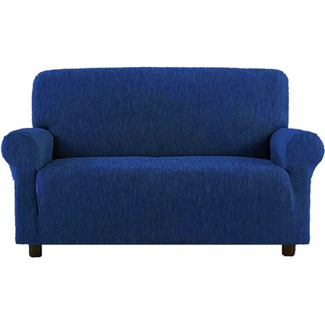 Copridivano Fashion Blu Elasticizzato New York, Antigraffio, per Divani con Braccioli, Telo Divano Universale, Made in Italy Divano 6 posti cm. 430-500