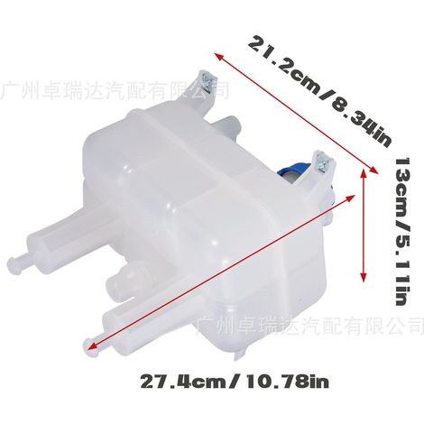 Vase d'expansion with bouchon 1374133080 1611966680 compatible Fiat, Citroën, Peugeot et Duacato (1/4)