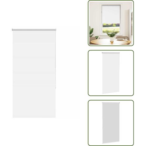 vidaXL Verdunkelungsrollo Weiß 70x130cm Stoffbreite 65,7 cm Polyester (1/5)