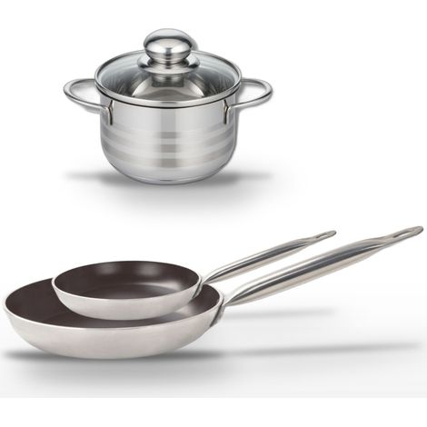 Lot Poêles 24/32 cm & Faitout 12 cm Elo Bistro Line (1/5)