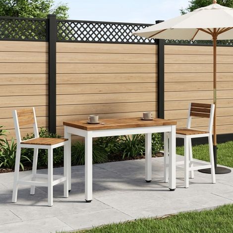 vidaXL Mesa de centro Natural y Blanco 60,5 x 30 x 36 cm (1/5)