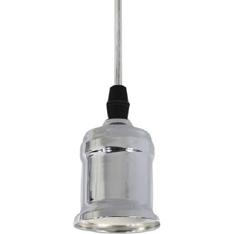 Trade Shop - LAMPADARIO PENDENTE PORTA LAMPADA 1,2 METRI E27-A - Silber