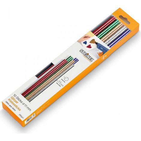 Steinel Klebesticks Ø 11 mm, bunt (Color), 10 Stück Heißklebesticks