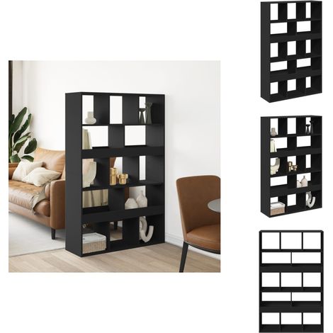 Cloison de séparation noir 100x33x156,5 cm bois d'ingénierie - Cloison De Séparation - Cloisons De Séparation - Séparateur De Pièce - Cloison De Bureau (1/5)