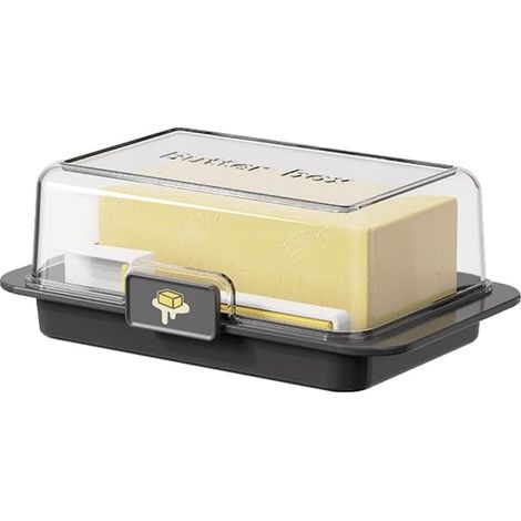 Beurrier,Récipient Hermétique pour Conserver le Beurre,avec Couvercle et Cuillère Doseuse Multifonctionnelle,pour Réfrigérateur de Comptoir (1/3)