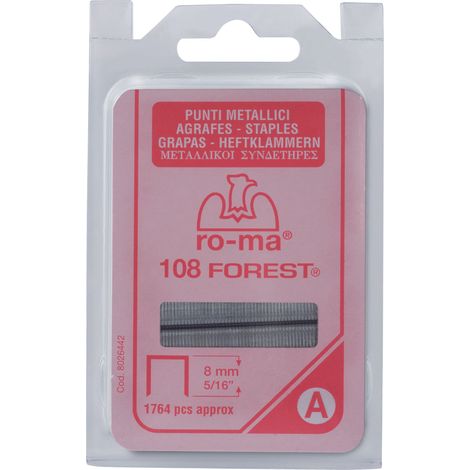 Romeo Maestri PUNTI PER FISSATRICI IN BLISTER FOREST Mod. 108 mm. 8 (1764 pz.)