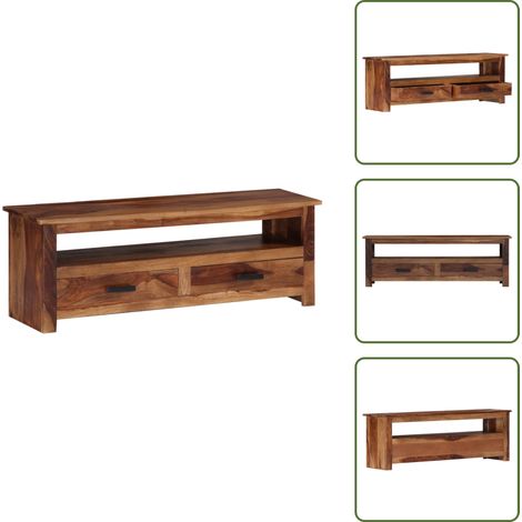 TV-Schrank 118x30x40 cm Massivholz - Fernsehschränkchen - Holzmöbel - Massivholzmöbel - TV-Sideboard - Wohnzimmermöbel (1/5)