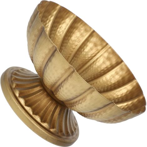 Blumentopf aus Eisen in goldener Farbe mit stabilem Stand