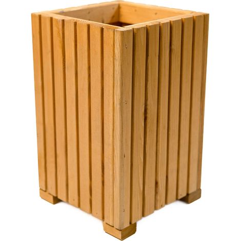 Jardinière Bois Bogateco 40x25x25 cm Imprégné Brun Clair (1/5)