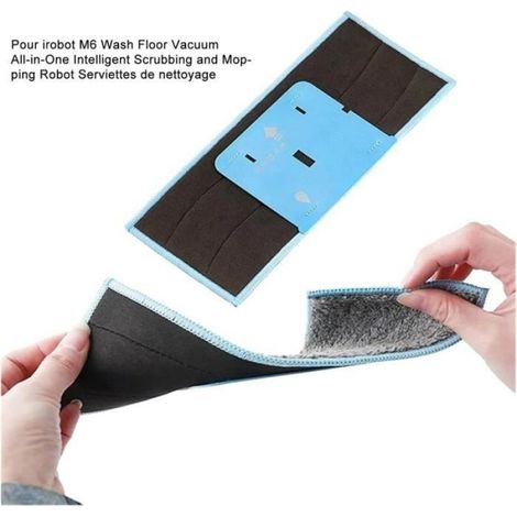 4X lingettes humides pour iRobot Braava Jet M6 M6134 lingettes lingettes nettoyantes - lavables (1/4)