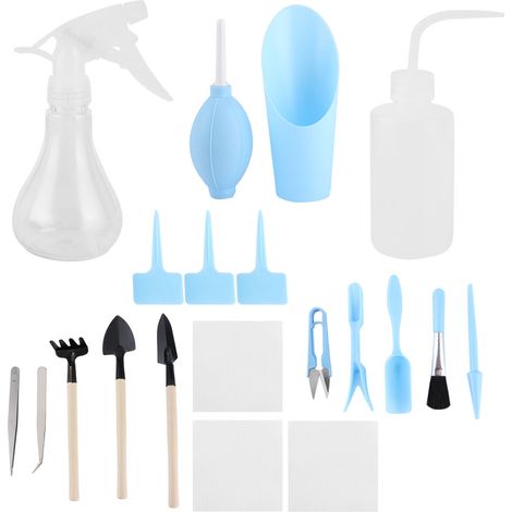 Kit di attrezzi per la coltivazione di piante succulente, blu