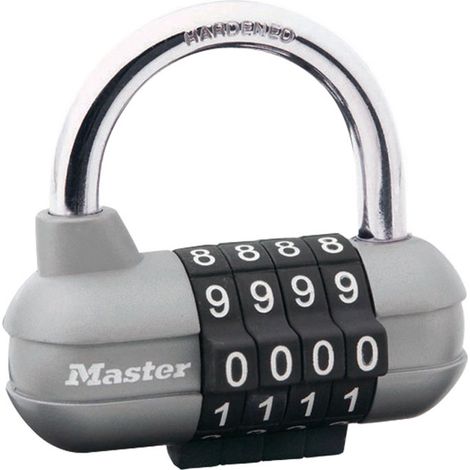 Master Lock 1520EURD Zahlenschloss, Grau, 5,9 x 6,4 x 2,6 cm (1/4)