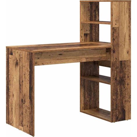Maison Exclusive - Schreibtisch mit Regal Altholz 113 x 54 x 120