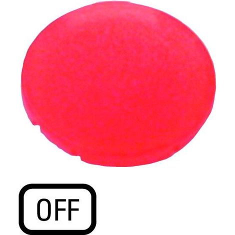 Verrine pour boutons-poussoirs plate rouge OFF EATON M22-XDL-R-GB5