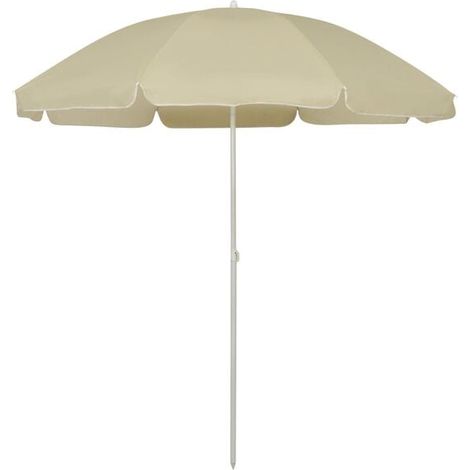 Parasol de plage jaune sable, 240 cm (1/5)