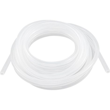 Tuyau en silicone 4 mm ID x 8 mm OD, 5 m de tuyau transparent, pour la maison, l'eau potable, l'industrie (épaisseur de paroi 0,2 cm) (1/5)