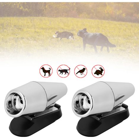 Neues, abnehmbares Tierabwehrgerät aus ABS, windaktiviert, mit Alarm (silberfarben)