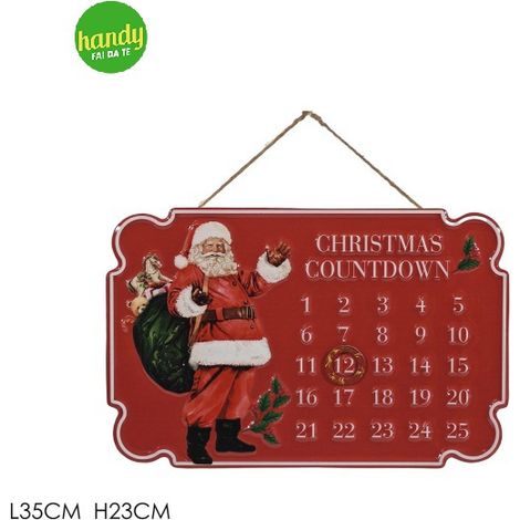 Calendario dellAvvento General Trade con Babbo Natale 35 x H 23 cm