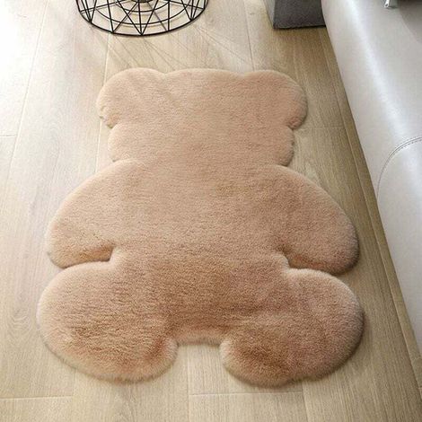 Tapis de Zone Lavables Rond Duveteux Grands Coussinets Protecteurs Tapis pour Enfants pour Salon Chambre Bebe Tapis de Chambre d'enfant 90 x 120 cm